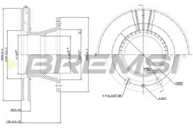 BREMSI CD5233V - DISCOS DE FRENO DIA.304  IVECO EUROCARGO