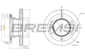 BREMSI CD5264V - DISCOS DE FRENO DIA.322  NISSAN ATLEON