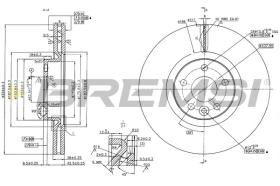 BREMSI CD7320V - DISCOS DE FRENO VOLVO