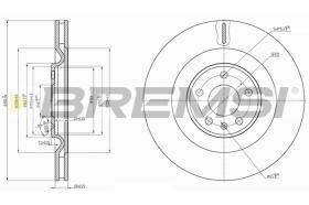 BREMSI CD7327V - DISCOS DE FRENO VW, AUDI