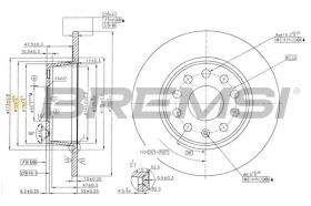 BREMSI CD7328S - DISCOS DE FRENO VW, AUDI, SEAT, SKODA