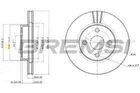 BREMSI CD7335V - DISCOS DE FRENO TOYOTA