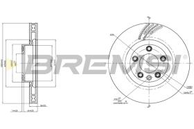 BREMSI CD8019VLS - DISCOS DE FRENO VW, PORSCHE