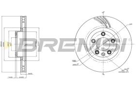 BREMSI CD8019VRD - DISCOS DE FRENO VW, PORSCHE