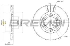 BREMSI CD8161V - DISCOS DE FRENO KIA