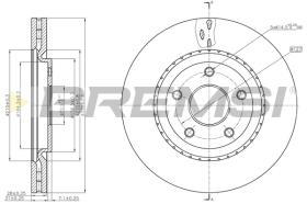 BREMSI CD8216V - DISCOS DE FRENO FIAT, LANCIA, DODGE, CHRYSLER