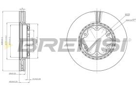 BREMSI CD8269V - DISCOS DE FRENO TOYOTA