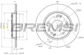 BREMSI CD8524S - DISCOS DE FRENO HONDA