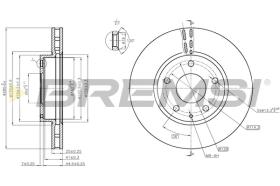 BREMSI CD8532V - DISCOS DE FRENO MAZDA