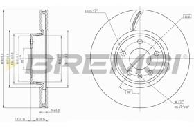 BREMSI CD8596V - DISCOS DE FRENO AUDI