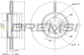 BREMSI CD8637V - DISCOS DE FRENO BMW, MINI