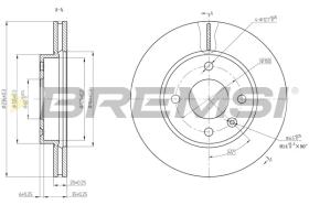 BREMSI CD8688V - DISCOS DE FRENO OPEL