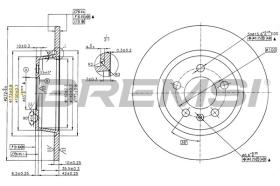 BREMSI CD8691S - DISCOS DE FRENO AUDI