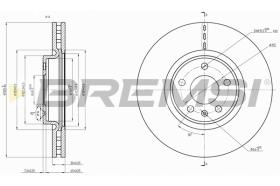 BREMSI CD8761V - DISCOS DE FRENO AUDI