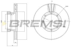 BREMSI CD5131V - DISCOS DE FRENO VOLVO