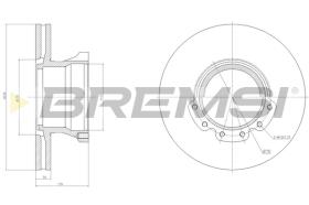 BREMSI CD5226V - DISCOS DE FRENO DAF