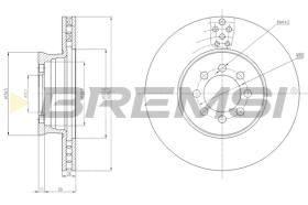 BREMSI CD5335V - DISCOS DE FRENO MERCEDES-BENZ