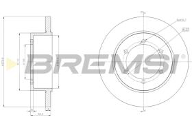 BREMSI CD5369S - DISCOS DE FRENO NISSAN