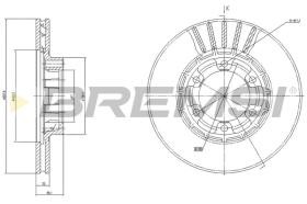 BREMSI CD6458V - DISCOS DE FRENO MITSUBISHI