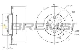 BREMSI CD6670S - DISCOS DE FRENO TOYOTA