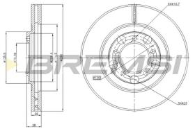 BREMSI CD7071V - DISCOS DE FRENO TOYOTA