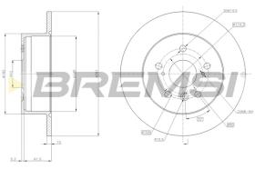 BREMSI CD7980S - DISCOS DE FRENO TOYOTA