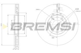 BREMSI CD8237V - DISCOS DE FRENO PEUGEOT