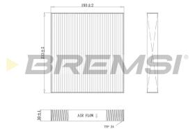 BREMSI FC0075C - FILTRO HABITACULO TOYOTA, JAGUAR, DAIHATSU