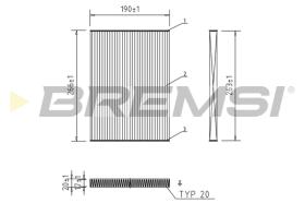 BREMSI FC0076A - FILTRO HABITACULO NISSAN