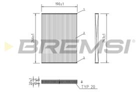 BREMSI FC0076C - FILTRO HABITACULO NISSAN, SUZUKI