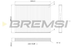 BREMSI FC0081A - FILTRO HABITACULO FORD