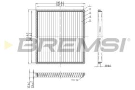 BREMSI FC0089A - FILTRO HABITACULO TOYOTA, SUBARU