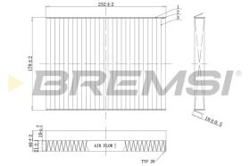 BREMSI FC0091C - FILTRO HABITACULO FIAT, LANCIA