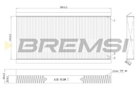 BREMSI FC0164C - FILTRO HABITACULO MERCEDES-BENZ