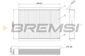 BREMSI FC0168C - FILTRO HABITACULO FIAT, JEEP