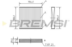 BREMSI FC0171A - FILTRO HABITACULO FIAT, LANCIA, ABARTH