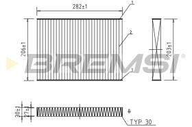 BREMSI FC0181A - FILTRO HABITACULO VW, AUDI, SEAT, SKODA