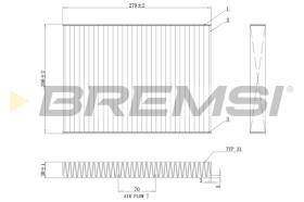 BREMSI FC0181C - FILTRO HABITACULO VW, AUDI, SKODA