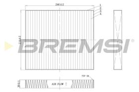 BREMSI FC0183C - FILTRO HABITACULO MERCEDES-BENZ, VW, AUDI