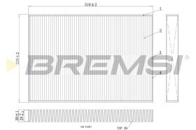 BREMSI FC0410A - FILTRO HABITACULO VW, AUDI, BENTLEY