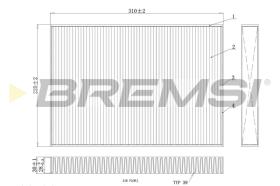 BREMSI FC0410C - FILTRO HABITACULO VW, AUDI, BENTLEY