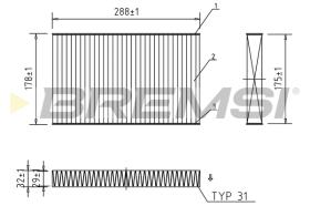 BREMSI FC0414A - FILTRO HABITACULO OPEL