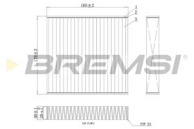 BREMSI FC0427A - FILTRO HABITACULO FIAT, TOYOTA, SUBARU