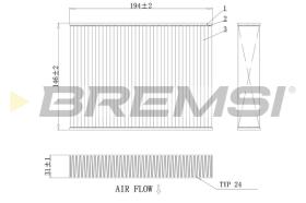 BREMSI FC0432A - FILTRO HABITACULO PEUGEOT, CITROEN, TOYOTA