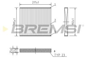 BREMSI FC0441A - FILTRO HABITACULO FIAT, LANCIA, CHRYSLER