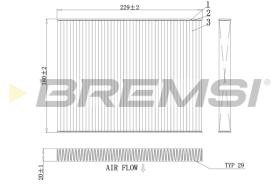 BREMSI FC0443C - FILTRO HABITACULO KIA, HYUNDAI