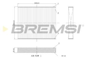 BREMSI FC0449C - FILTRO HABITACULO OPEL, CADILLAC