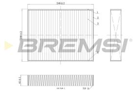 BREMSI FC0455C - FILTRO HABITACULO BMW, ALPINA