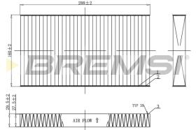 BREMSI FC0477C - FILTRO HABITACULO FIAT, ALFA ROMEO, LANCIA