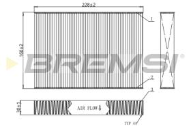 BREMSI FC0481C - FILTRO HABITACULO RENAULT, NISSAN